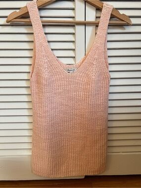 Madewell Peach Cotton Knit Summer Sweater Tank Size XS